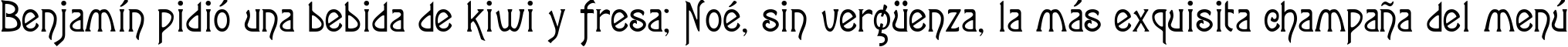 Пример написания шрифтом Agatha-Modern текста на испанском