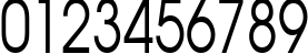 Пример написания цифр шрифтом AGAvalanche75 Normal