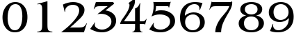 Пример написания цифр шрифтом AGBengaly Roman