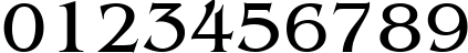 Пример написания цифр шрифтом AGBenguiatCyr Book