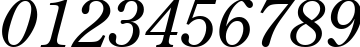 Пример написания цифр шрифтом AGCenturion Italic