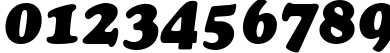 Пример написания цифр шрифтом AGCooperCyr Italic