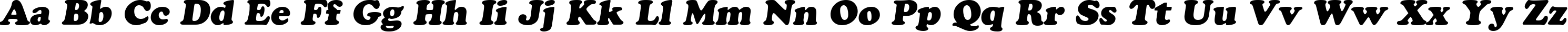 Пример написания английского алфавита шрифтом AGCrownStyle Oblique