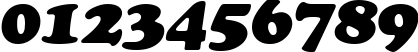 Пример написания цифр шрифтом AGCrownStyle Oblique