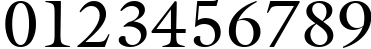 Пример написания цифр шрифтом AGGalleon Roman
