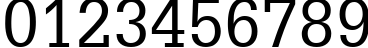 Пример написания цифр шрифтом AGGloria Roman
