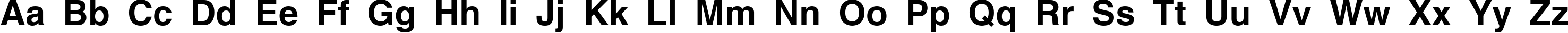 Пример написания английского алфавита шрифтом AGHlvCyrillic Bold