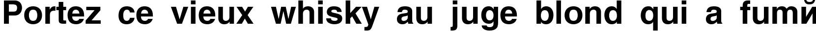 Пример написания шрифтом AGHlvCyrillic Bold текста на французском