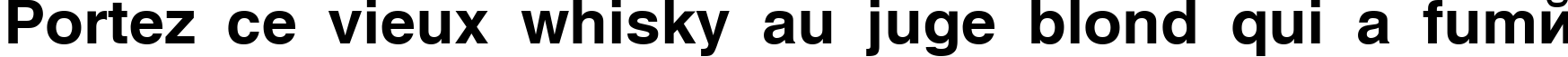 Пример написания шрифтом AGHlvCyrillic Bold105b текста на французском