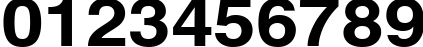Пример написания цифр шрифтом AGHlvCyrillic Bold115b