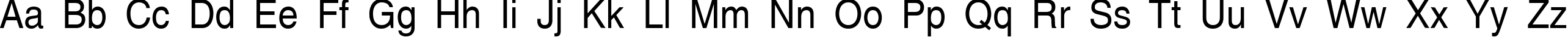 Пример написания английского алфавита шрифтом AGHlvCyrillic Normal90n