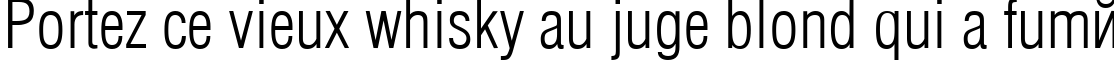 Пример написания шрифтом AGLettericaCondensedLight Roman текста на французском