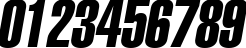 Пример написания цифр шрифтом AGLettericaExtraCompressed Oblique