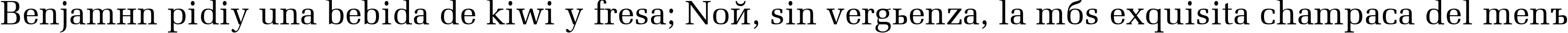Пример написания шрифтом AGMelanie Roman текста на испанском