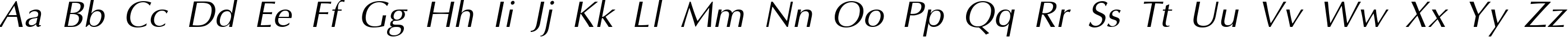 Пример написания английского алфавита шрифтом AGOptCyrillic Normal-Italic