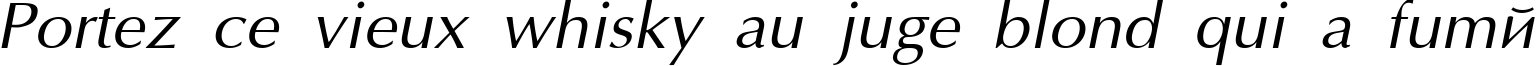 Пример написания шрифтом AGOptCyrillic Normal-Italic текста на французском