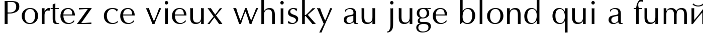 Пример написания шрифтом AGOpus текста на французском