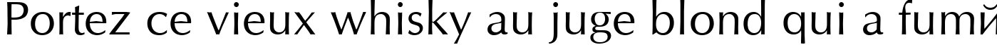 Пример написания шрифтом AGOpusHighResolution Roman текста на французском