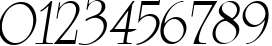 Пример написания цифр шрифтом AGReverance Oblique