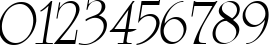Пример написания цифр шрифтом AGReverence Oblique
