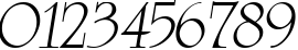 Пример написания цифр шрифтом AGUniversityCyr Oblique Medium