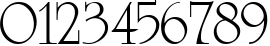 Пример написания цифр шрифтом AGUniversityCyr Roman Normal