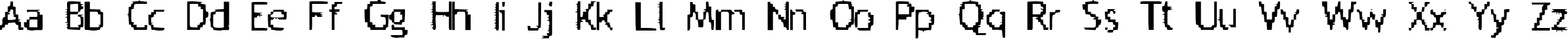 Пример написания английского алфавита шрифтом Aileenation