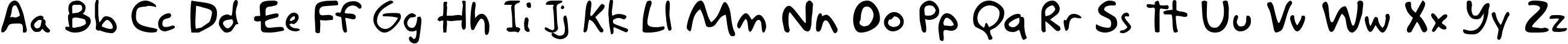 Пример написания английского алфавита шрифтом Akbar Plain