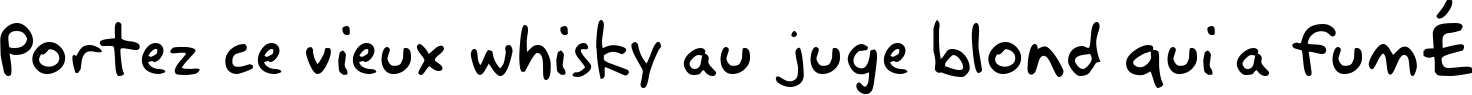 Пример написания шрифтом Akbar Plain текста на французском