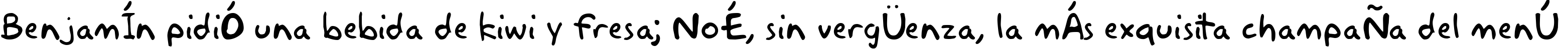 Пример написания шрифтом Akbar Plain текста на испанском