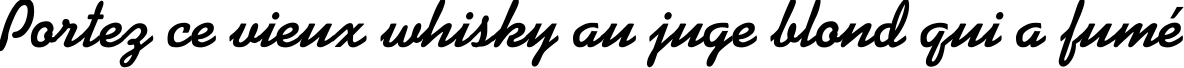 Пример написания шрифтом Alako-Bold текста на французском