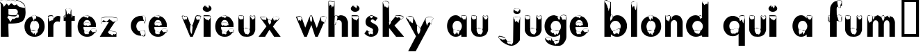Пример написания шрифтом AlaskanNights текста на французском