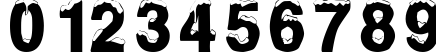 Пример написания цифр шрифтом AlaskanNights
