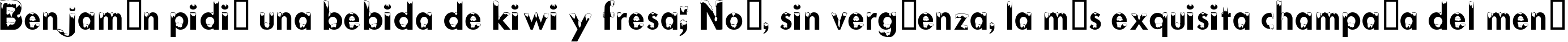 Пример написания шрифтом AlaskanNights текста на испанском