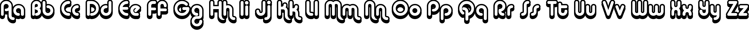 Пример написания английского алфавита шрифтом Alba Super