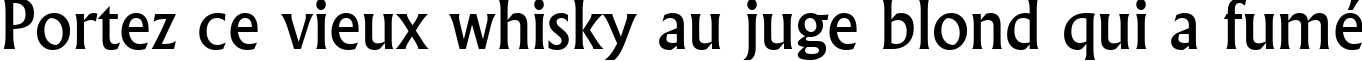 Пример написания шрифтом Albertus Medium текста на французском