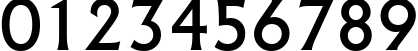 Пример написания цифр шрифтом Albertus Medium