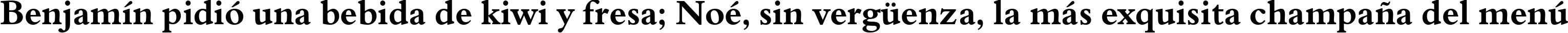 Пример написания шрифтом Aldine 401 Bold BT текста на испанском