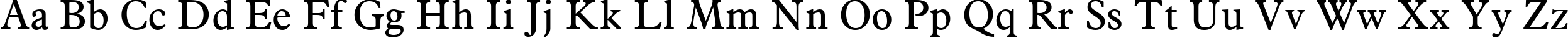 Пример написания английского алфавита шрифтом Aldine 721 BT