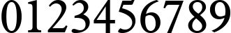 Пример написания цифр шрифтом Aldine 721 BT