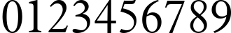 Пример написания цифр шрифтом Aldine 721 Light BT