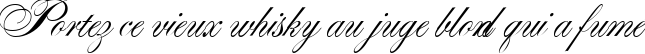 Пример написания шрифтом Alexandra Script текста на французском