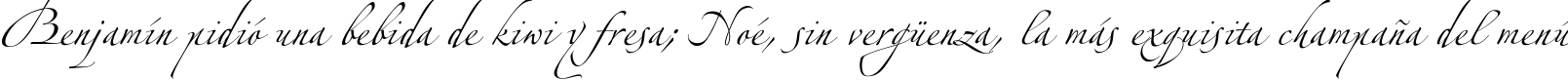Пример написания шрифтом Alexandra Zeferino One текста на испанском