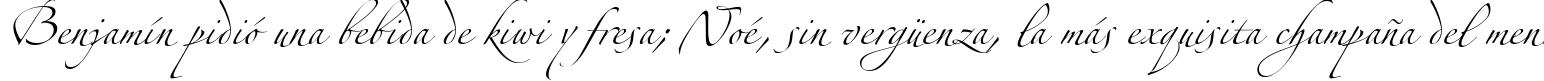 Пример написания шрифтом Alexandra Zeferino Three текста на испанском