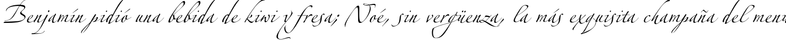 Пример написания шрифтом Alexandra Zeferino Two текста на испанском