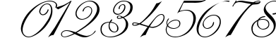 Пример написания цифр шрифтом Alexei CopperplateITC-Normal