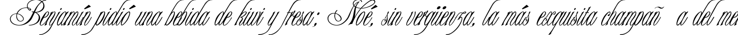 Пример написания шрифтом Alexei CopperplateITC-Normal текста на испанском