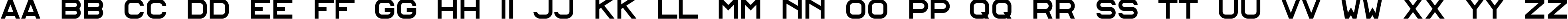 Пример написания английского алфавита шрифтом Alfphabet IV