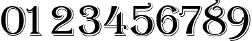 Пример написания цифр шрифтом Algerian_R A