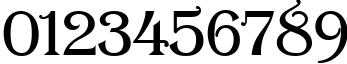 Пример написания цифр шрифтом AlgerianBasD
